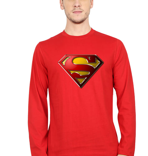 Superman Superhero Dad Full Sleeves T-Shirt for Men-Red-Ektarfa.online