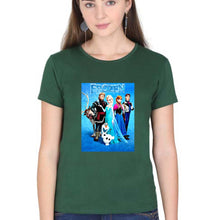 Load image into Gallery viewer, Frozen T-Shirt for Women-Dark Green-Ektarfa.online
