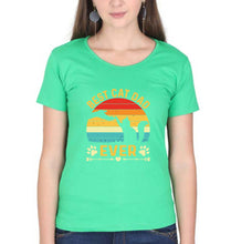 Load image into Gallery viewer, Cat Dad T-Shirt for Women-Flag Green-Ektarfa.online
