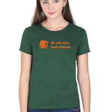 Load image into Gallery viewer, Bank of Baroda T-Shirt for Women-Dark Green-Ektarfa.online
