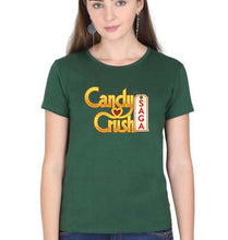 Load image into Gallery viewer, Candy Crush T-Shirt for Women-Dark Green-Ektarfa.online
