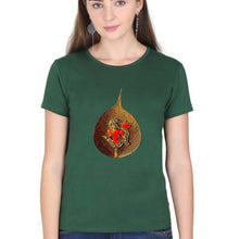 Load image into Gallery viewer, Ganpati T-Shirt for Women-Dark Green-Ektarfa.online
