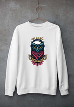 Load image into Gallery viewer, Owl Music Unisex Sweatshirt for Men/Women-White-Ektarfa.online
