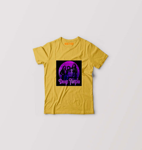 Deep Purple Kids T-Shirt for Boy/Girl-Golden Yellow-Ektarfa.online