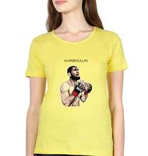 Load image into Gallery viewer, Khabib Nurmagomedov T-Shirt for Women-Yellow-Ektarfa.online
