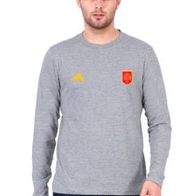 Load image into Gallery viewer, Spain Football Full Sleeves T-Shirt for Men-Grey Melange-Ektarfa.online
