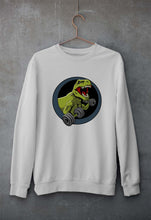 Load image into Gallery viewer, Angry T-Rex Gym Unisex Sweatshirt for Men/Women-Grey Melange-Ektarfa.online
