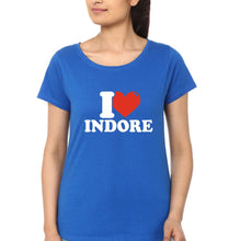 Load image into Gallery viewer, I Love Indore T-Shirt for Women-Royal Blue-Ektarfa.online

