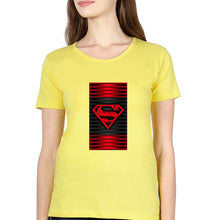 Load image into Gallery viewer, Superman Superhero T-Shirt for Women-Yellow-Ektarfa.online
