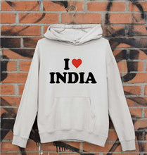Load image into Gallery viewer, I Love India Unisex Hoodie for Men/Women-White-Ektarfa.online
