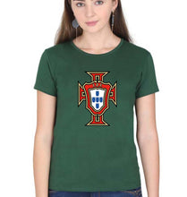 Load image into Gallery viewer, Portugal Football T-Shirt for Women-Dark Green-Ektarfa.online
