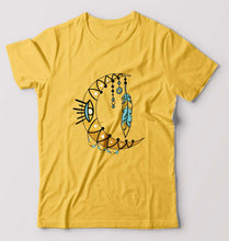 Load image into Gallery viewer, Dream Catcher Moon T-Shirt for Men-Golden Yellow-Ektarfa.online
