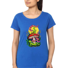 Load image into Gallery viewer, Trippy Psychedelic Weed Stoned T-Shirt for Women-Royal Blue-Ektarfa.online
