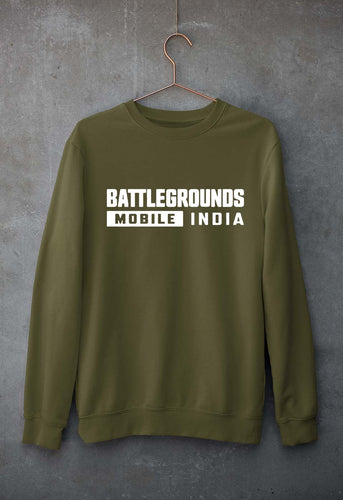 Battlegrounds Mobile India (BGMI) Unisex Sweatshirt for Men/Women-Olive Green-Ektarfa.online