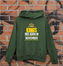 Load image into Gallery viewer, Kings Are Born In November Unisex Hoodie for Men/Women-Dark Green-Ektarfa.online
