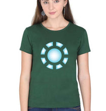 Load image into Gallery viewer, ARC REACTOR Iron Man Superhero T-Shirt for Women-Dark Green-Ektarfa.online
