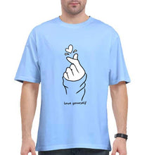Load image into Gallery viewer, Love Yourself Oversized T-Shirt for Men-Baby Blue-Ektarfa.online
