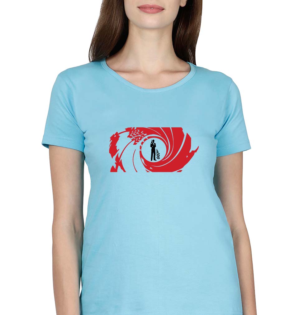 James Bond 007 T-Shirt for Womena-SkyBlue-Ektarfa.online