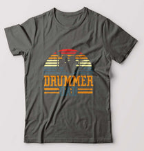 Load image into Gallery viewer, Drummer Dad T-Shirt for Men-Charcoal-Ektarfa.online
