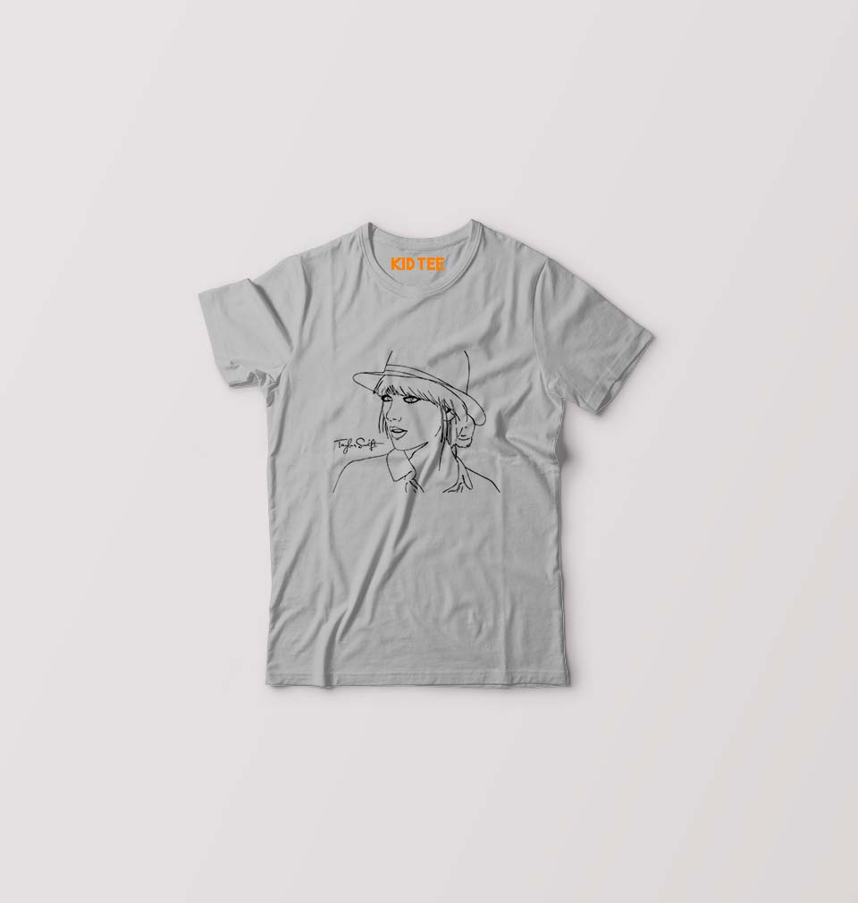 Taylor Swift Kids T-Shirt for Boy/Girl-Grey-Ektarfa.online