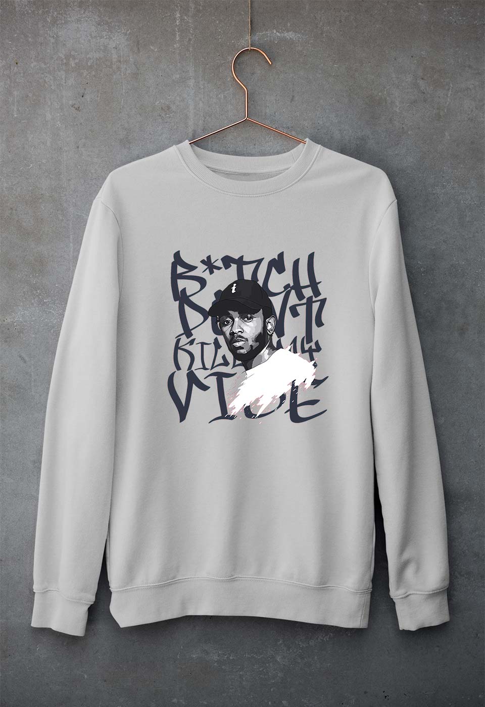 Kendrick Lamar Unisex Sweatshirt for Men/Women-Grey Melange-Ektarfa.online