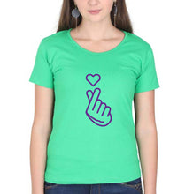 Load image into Gallery viewer, Purple Heart T-Shirt for Women-flag green-Ektarfa.online
