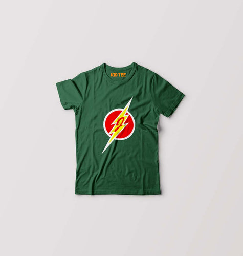 Junior Flash Kids T-Shirt for Boy/Girl-Dark Green-Ektarfa.online