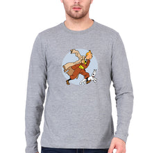 Load image into Gallery viewer, Tintin Full Sleeves T-Shirt for Men-Grey Melange-Ektarfa.online
