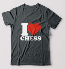 Load image into Gallery viewer, I Love Chess T-Shirt for Men-Steel grey-Ektarfa.online
