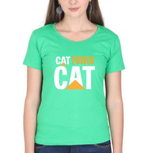 Load image into Gallery viewer, Cat Power T-Shirt for Women-flag green-Ektarfa.online
