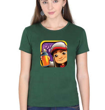 Load image into Gallery viewer, Subway Surfers T-Shirt for Women-Dark Green-Ektarfa.online
