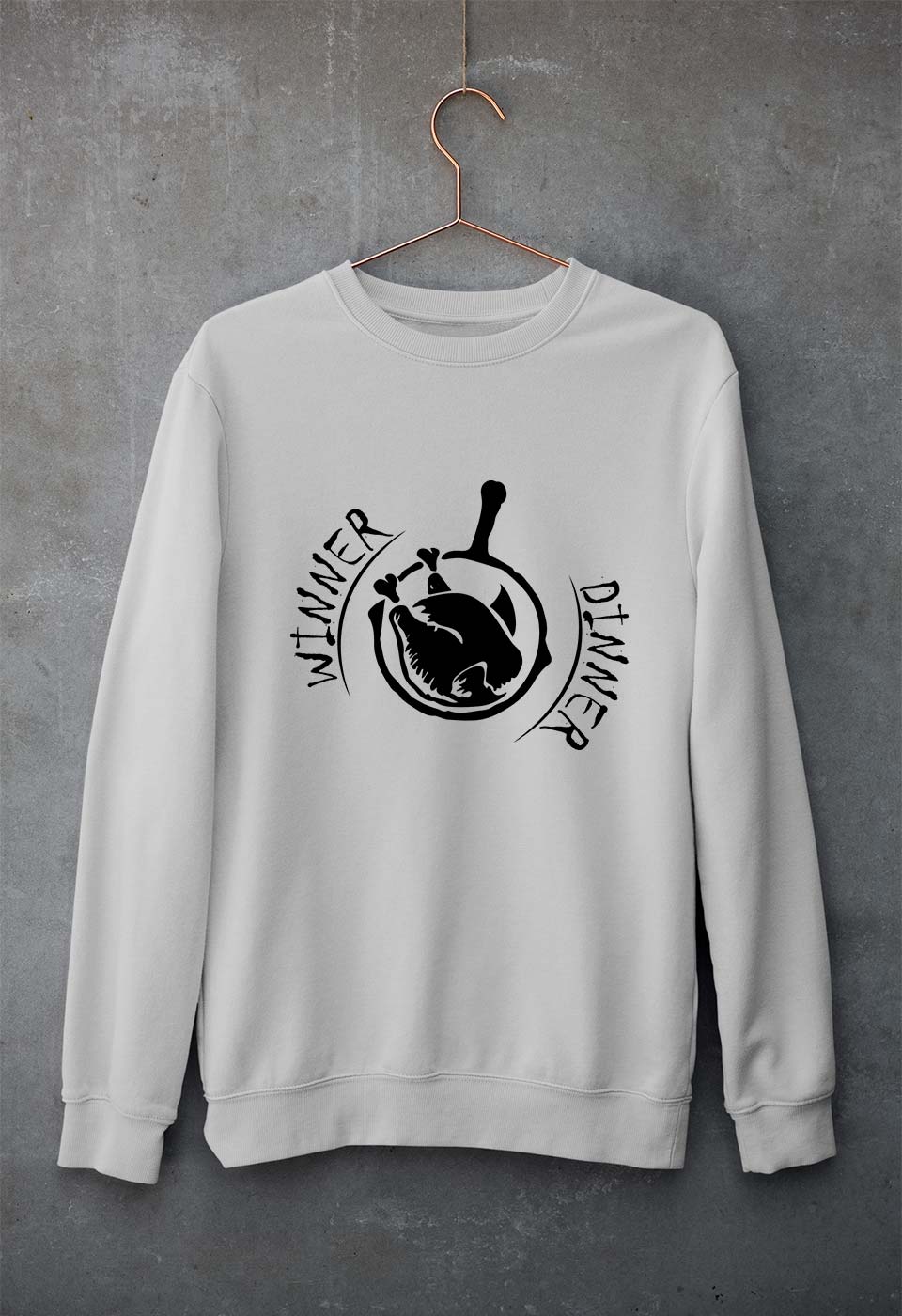 PUBG winner dinner Unisex Sweatshirt for Men/Women-Grey Melange-Ektarfa.online