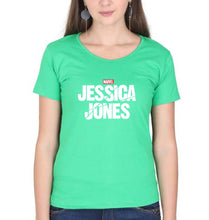 Load image into Gallery viewer, Jessica Jones T-Shirt for Women-flag green-Ektarfa.online
