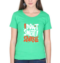 Load image into Gallery viewer, Gym Sweat T-Shirt for Women-Flag Green-Ektarfa.online
