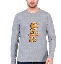 Load image into Gallery viewer, Domrebel Bear Full Sleeves T-Shirt for Men-GREY-Ektarfa.online
