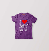 Load image into Gallery viewer, I Love My Mom T-Shirt for Boy/Girl-Purple-Ektarfa.online
