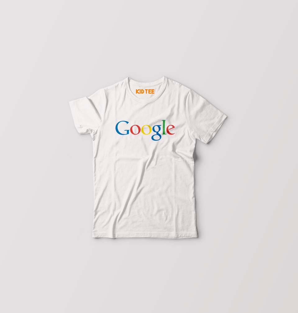 Google Kids T-Shirt for Boy/Girl-White-Ektarfa.online