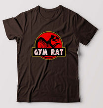 Load image into Gallery viewer, Gym Rat T-Shirt for Men-Coffee Brown-Ektarfa.online
