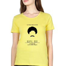 Load image into Gallery viewer, Kapil Dev T-Shirt for Women-Yellow-Ektarfa.online
