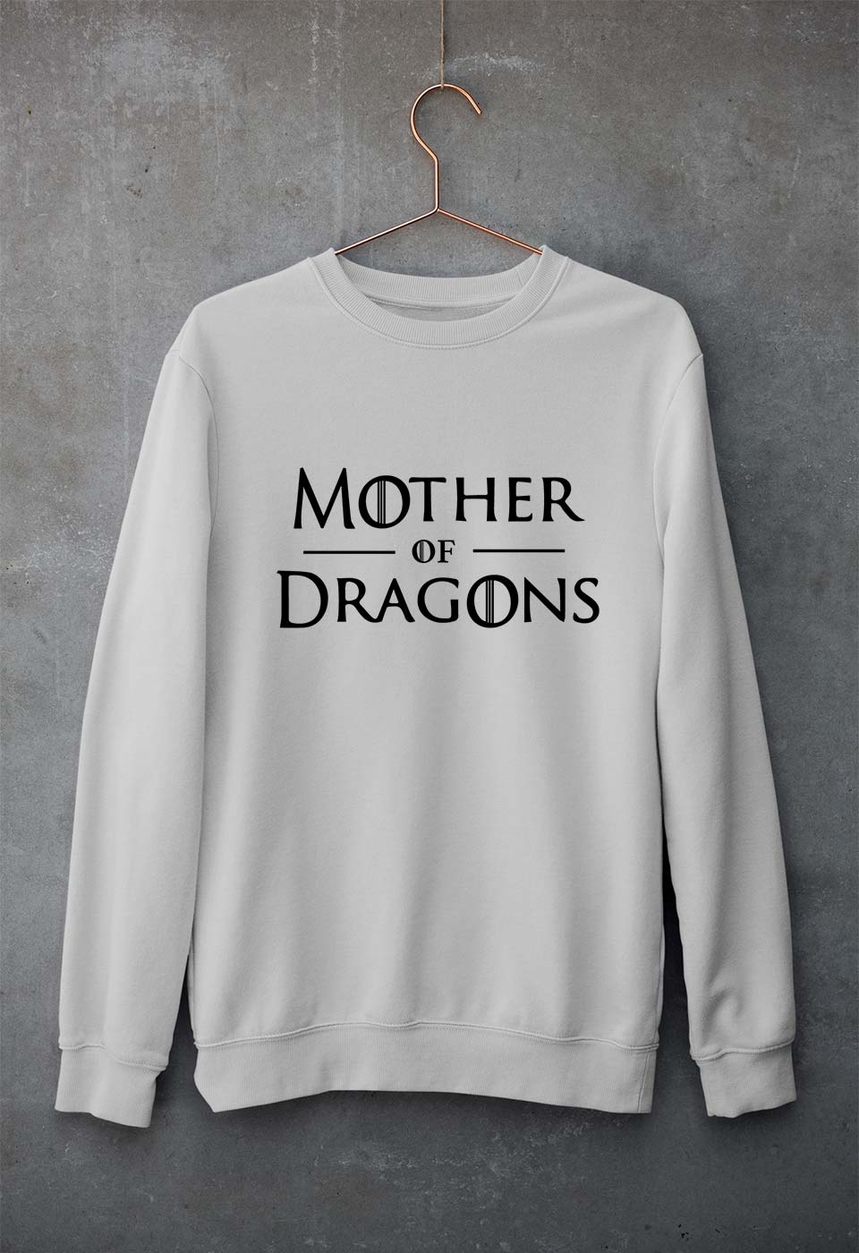 Mother of Dragons (GOT) Unisex Sweatshirt for Men/Women-Grey Melange-Ektarfa.online