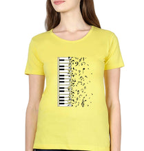 Load image into Gallery viewer, Piano T-Shirt for Women-Yellow-Ektarfa.online
