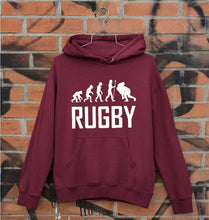 Load image into Gallery viewer, Rugby Evolution Unisex Hoodie for Men/Women-Maroon-Ektarfa.online
