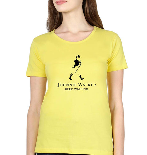 Johnnie Walker T-Shirt for Women-Yellow-Ektarfa.online