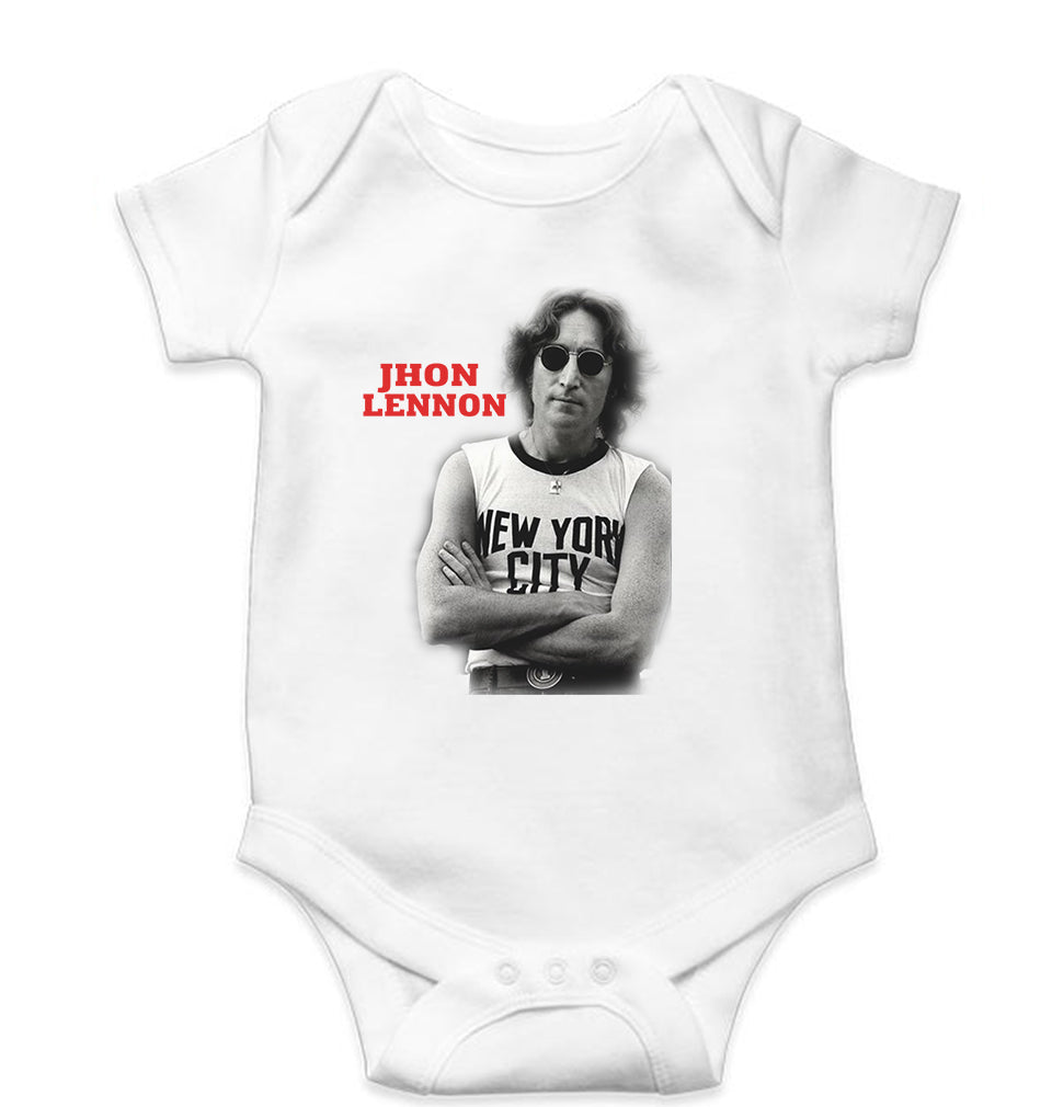 John Lennon Kids Romper For Baby Boy/Girl-White-Ektarfa.online