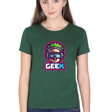 Load image into Gallery viewer, Geek T-Shirt for Women-Dark Green-Ektarfa.online
