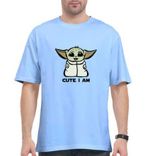 Load image into Gallery viewer, Yoda Star Wars Oversized T-Shirt for Men-Baby Blue-Ektarfa.online
