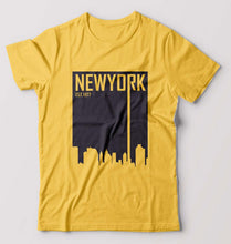 Load image into Gallery viewer, New York T-Shirt for Men-Golden Yellow-Ektarfa.online
