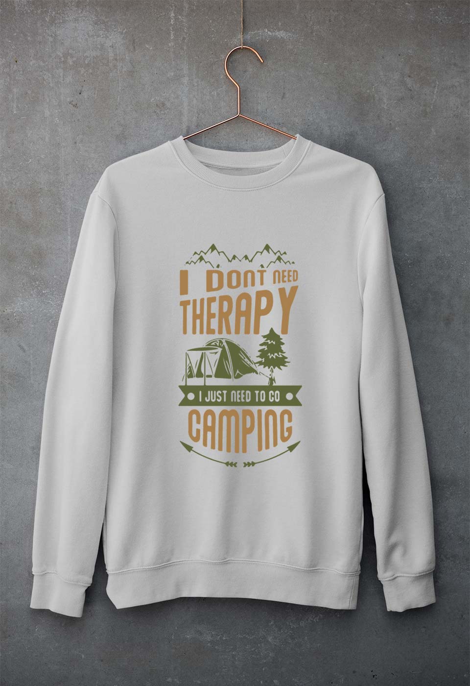 Camping Unisex Sweatshirt for Men/Women-Grey Melange-Ektarfa.online