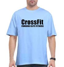 Load image into Gallery viewer, CrossFit Oversized T-Shirt for Men-Baby Blue-Ektarfa.online
