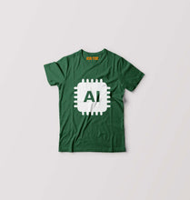Load image into Gallery viewer, Artificial intelligence (AI) Kids T-Shirt for Boy/Girl-Dark Green-Ektarfa.online
